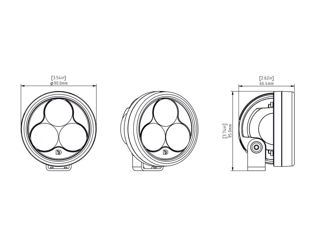 White LED D3 Fog Light for Motorcycle