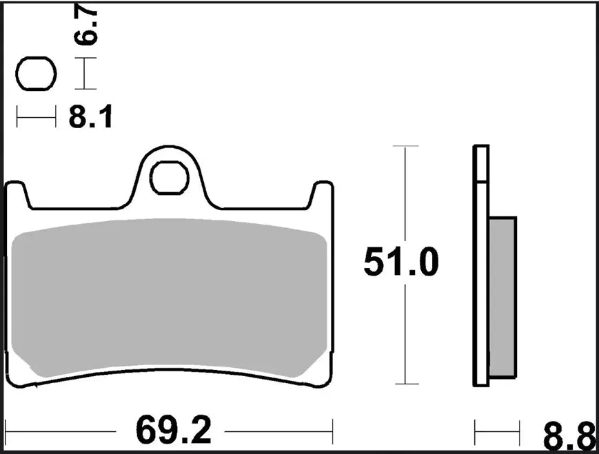 Pastilla de freno sinterizada LA para Yamaha