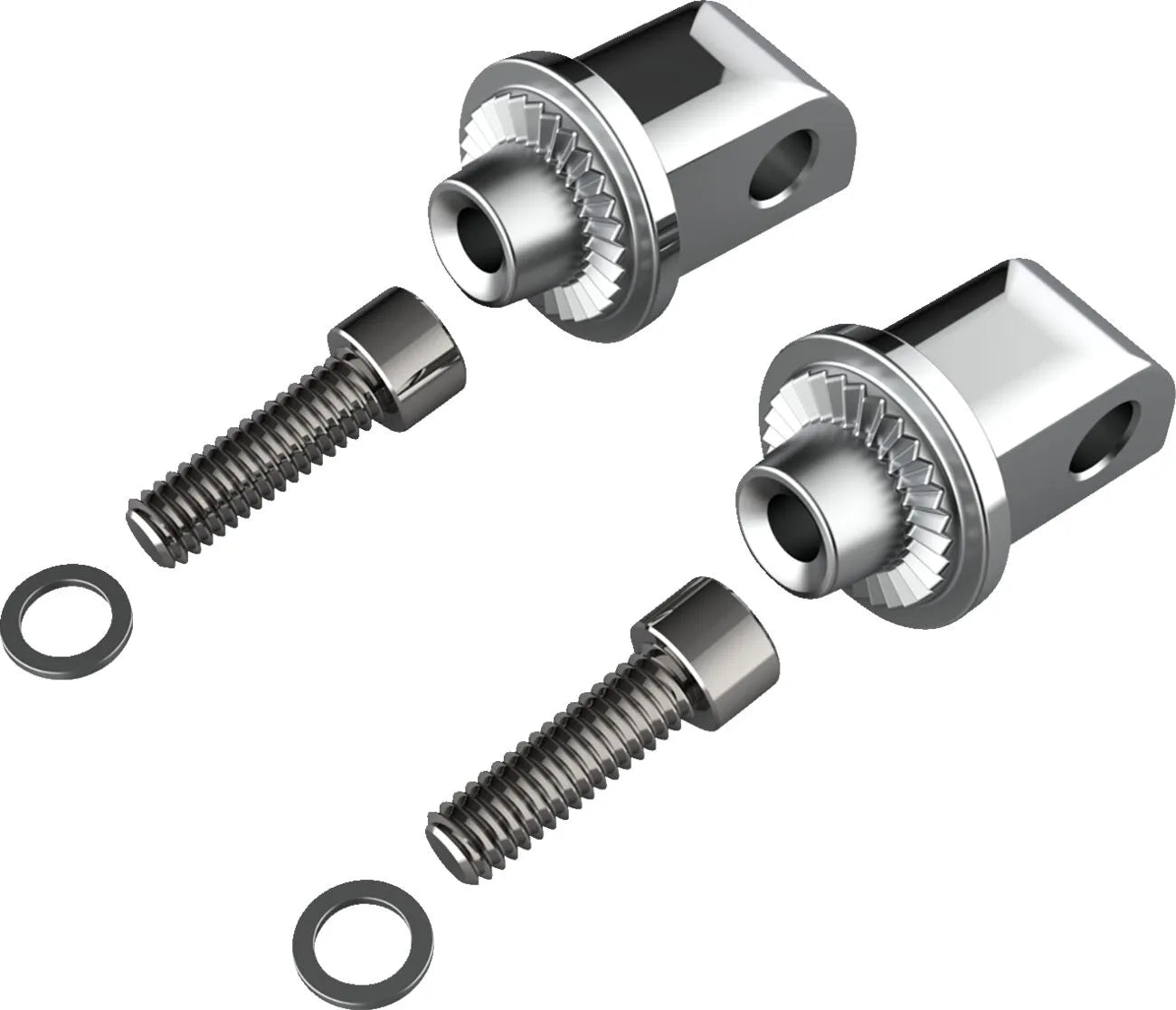 Adaptadores para estribera cromados para Indian