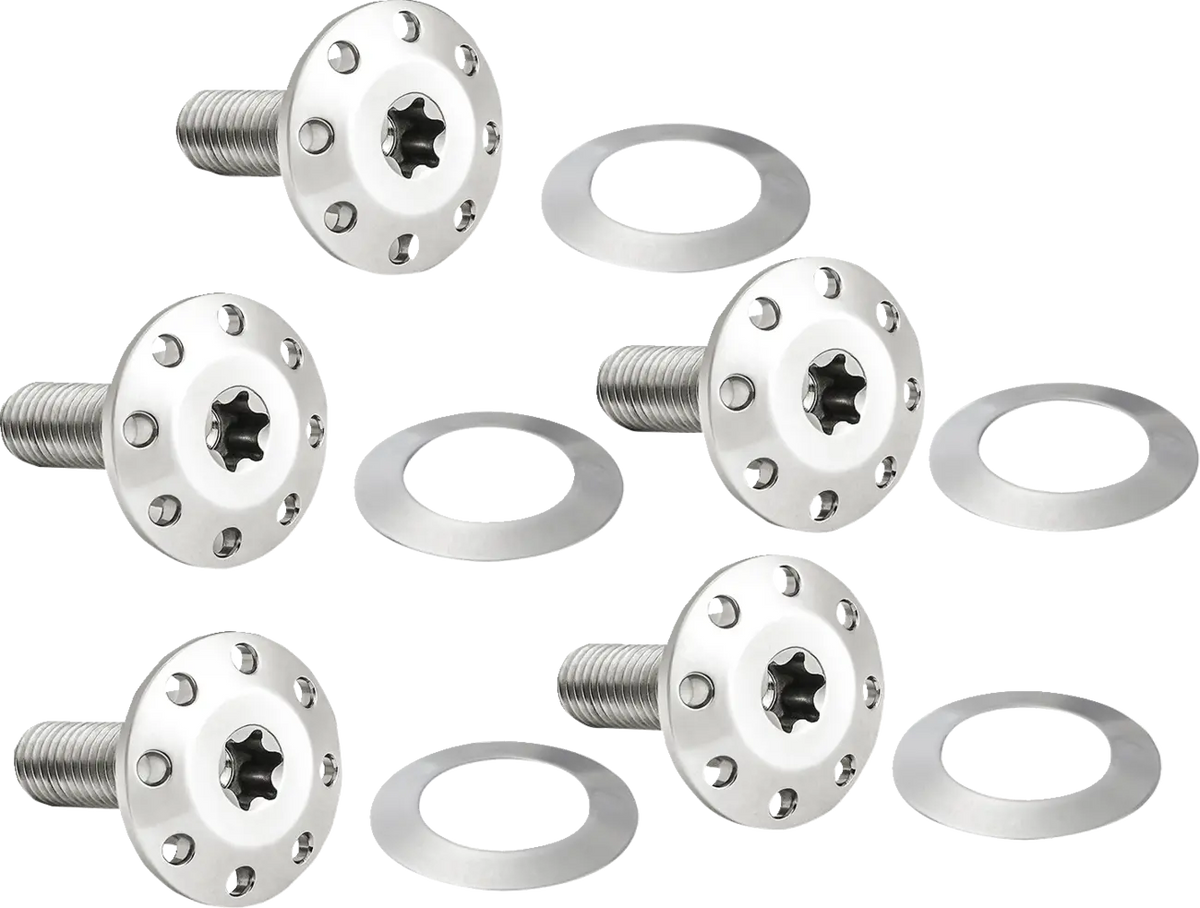 Holeshot Silver Front Rotor Bolt Kit for Harley Davidson