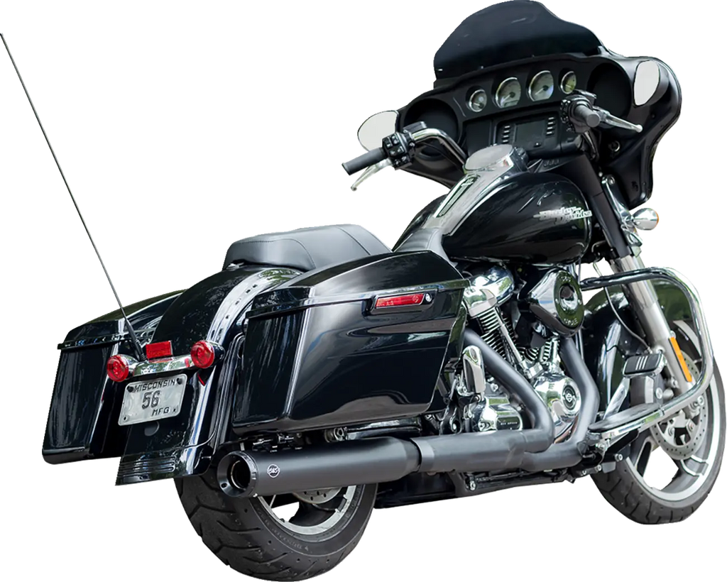Silenciador Swindler 2: 1 Negro 4 " Para Harley Davidson M8 Touring