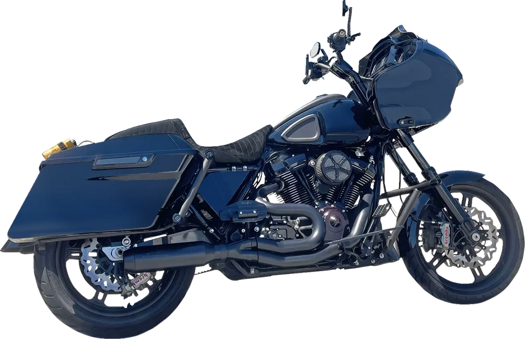 2-in-1 Black Exhaust System for Harley Davidson FL 17-25