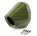 Tapa final de fibra de carbono 4.5 Orificio 1 3/4 Verde