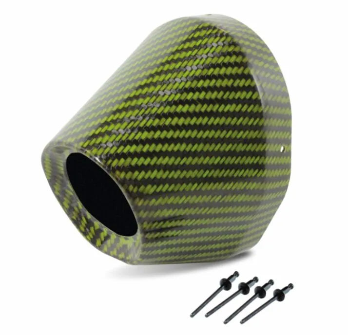 Tapa final de fibra de carbono 4.5 Orificio 1 3/4 Verde