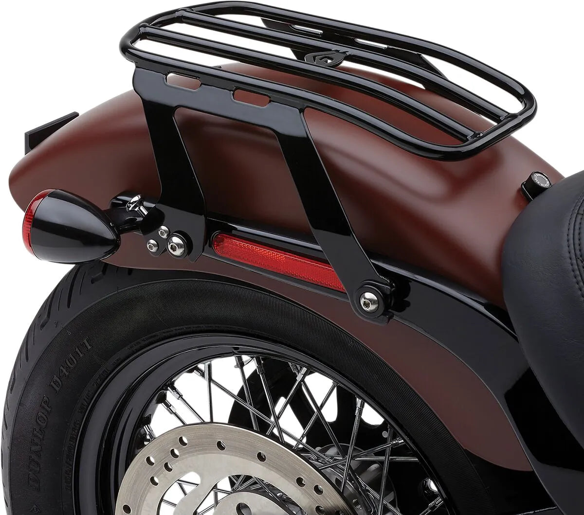 Einzelsitz-Gepäckträger schwarz für Harley-Davidson Softail M8