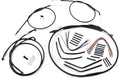 12" Jail Bar Cable Kit For Harley-Davidson FXDX 1996-2000