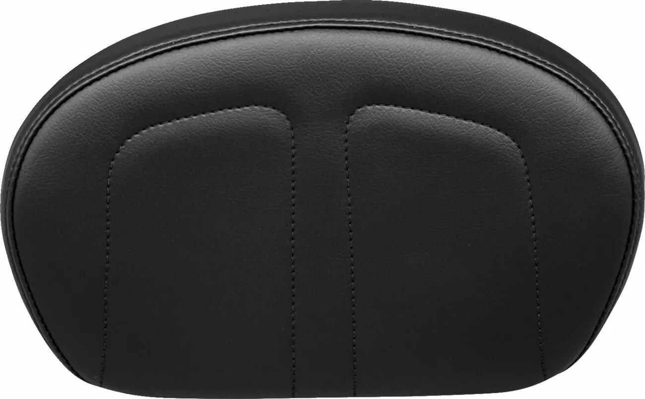 Schwarzes Sissybar-Pad aus Vinyl mit Maverick-Stich für Harley Davidson