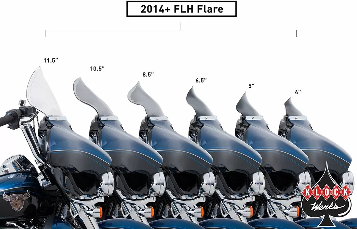 Getönte Flare-Windschutzscheibe für Harley-Davidson Touring 2014-2024