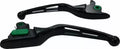 Set of wide grooved style levers in black for Harley Davidson