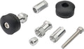 CNC machined black "RING" motorcycle handlebar end plugs