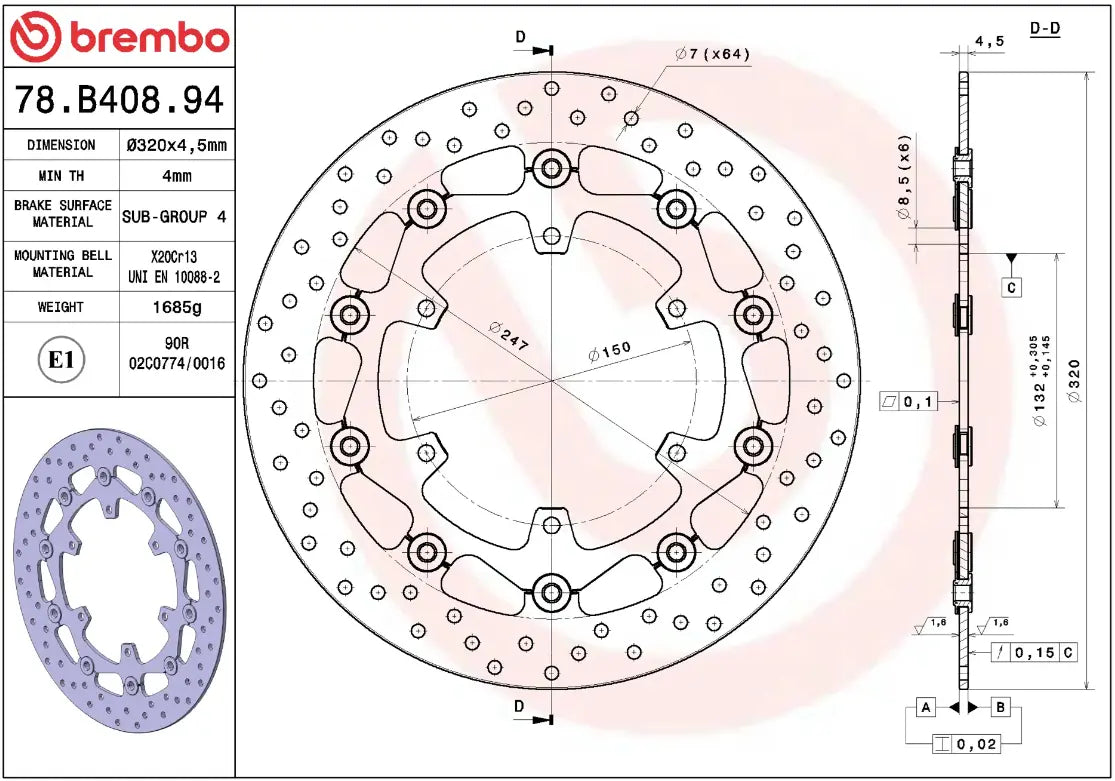Disco de freno Serie Oro Prime Line para Yamaha