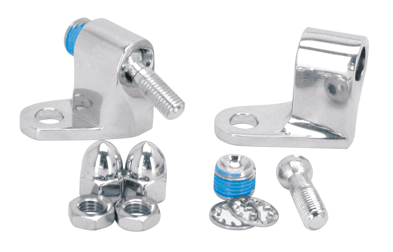 Kit soportes intermitentes delanteros cromados para Harley-Davidson