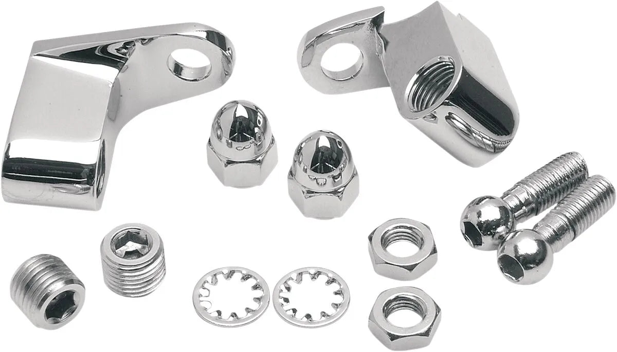 Kit soportes intermitentes delanteros cromados para Harley-Davidson