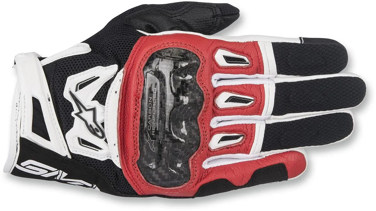 Guantes moto homologados de cuero SMX-2 Air Carbon V2  SMX-2 AC B/R/W XL V2