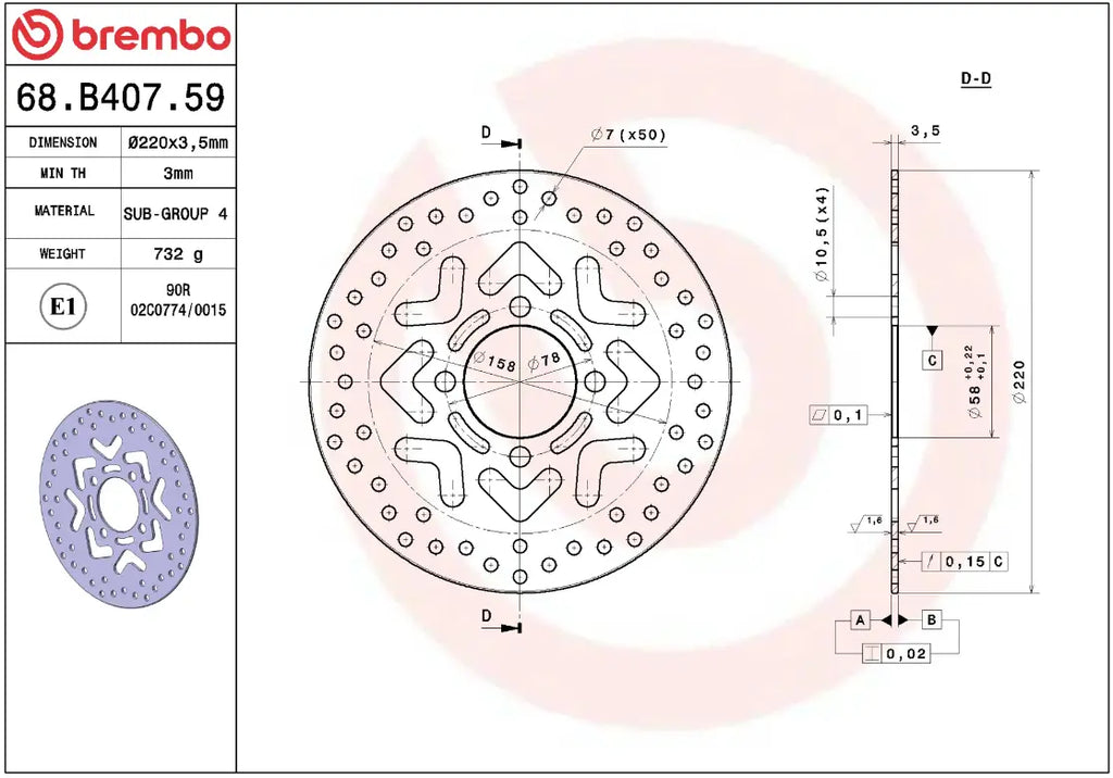 Fixed Gold Series Brake Disc for Honda