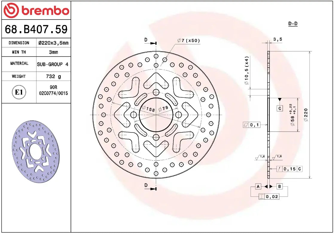 Fixed Gold Series Brake Disc for Honda