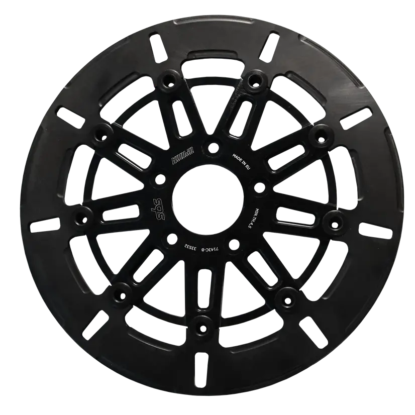 Kodlin 9SPK Schwarze Vorderradbremsscheibe für Harley Davidson