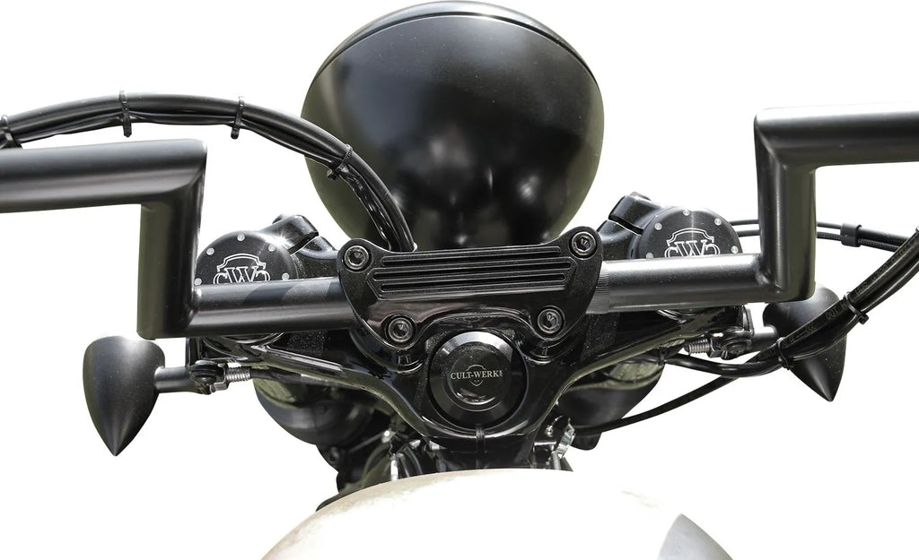 Abrazadera torres de manillar negra para Harley-Davidson 56115-95