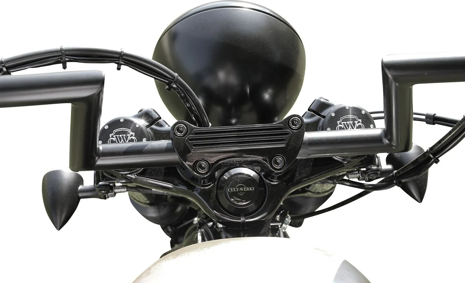 Abrazadera torres de manillar negra para Harley-Davidson 56115-95