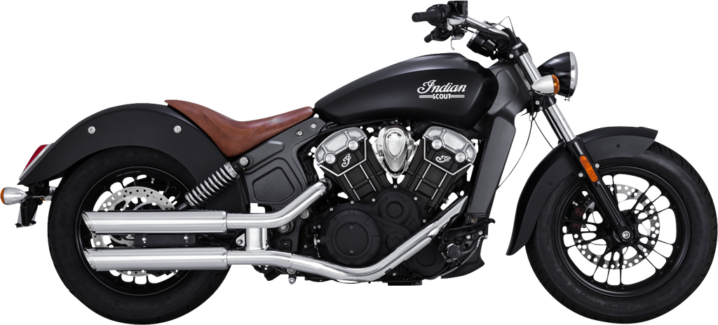 Escape Vance & Hines Twin Slash 3" Slip-Ons Cromado Para Indian Scout