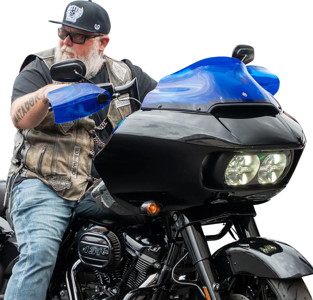 Flare® Handschutz blau für Harley Davidson