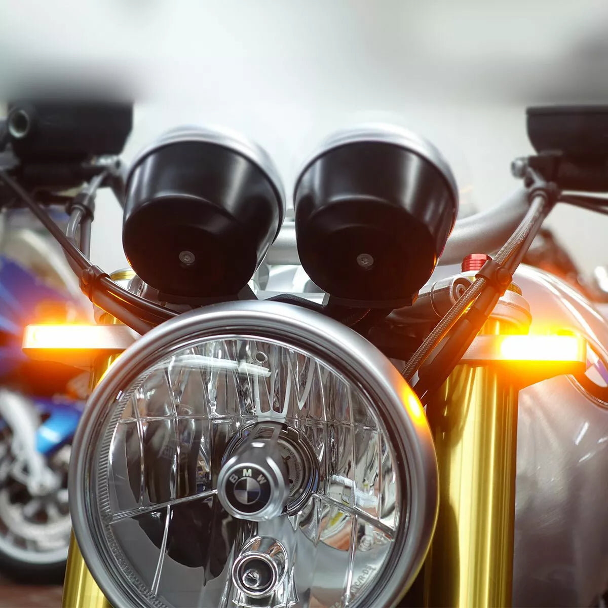 LED Turn Signals For Forks 54-56 mmECE Approved