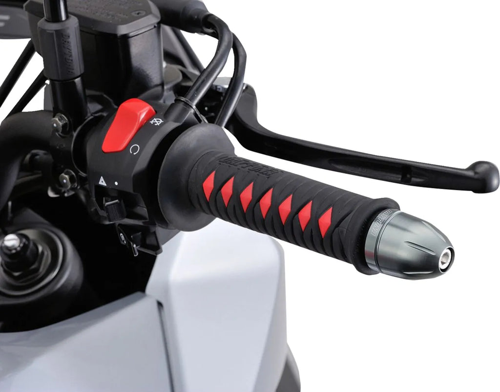 Handlebar end plugs "BULLET" gray for motorcycle