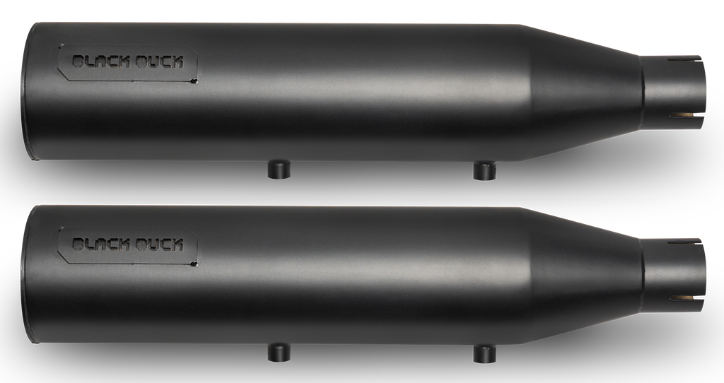 Black Duck, Raidrunner Silenciosos Negro Mate Para Harley Davidson Sportster