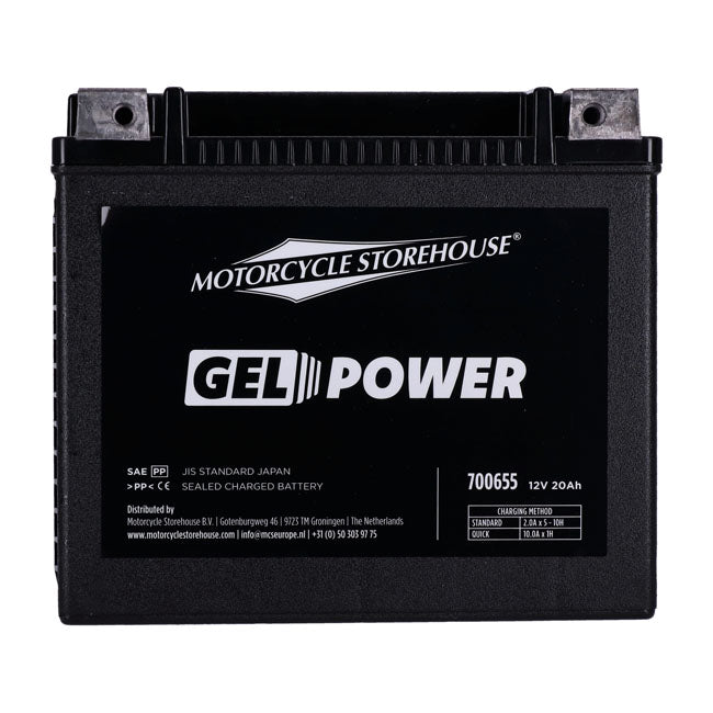 Batería De Gel Sellada Serie Nano 12V, 20Ah, 360cca Para Harley Davidson