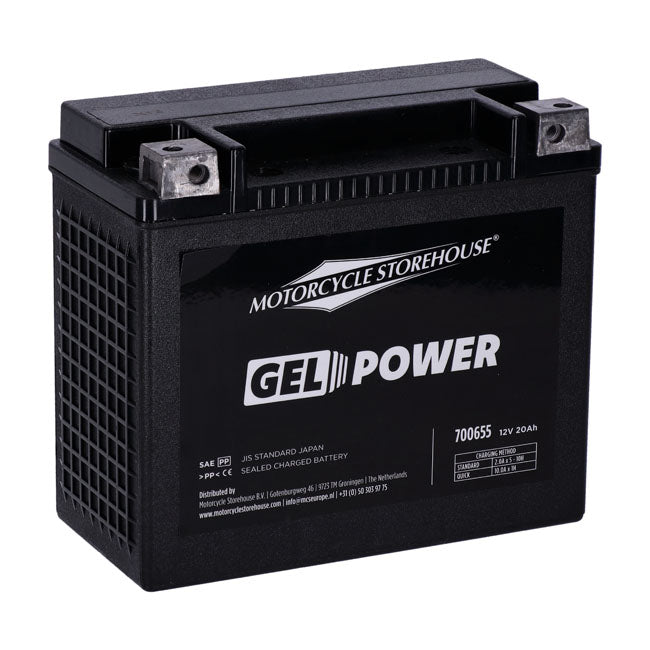 Batería De Gel Sellada Serie Nano 12V, 20Ah, 360cca Para Harley Davidson
