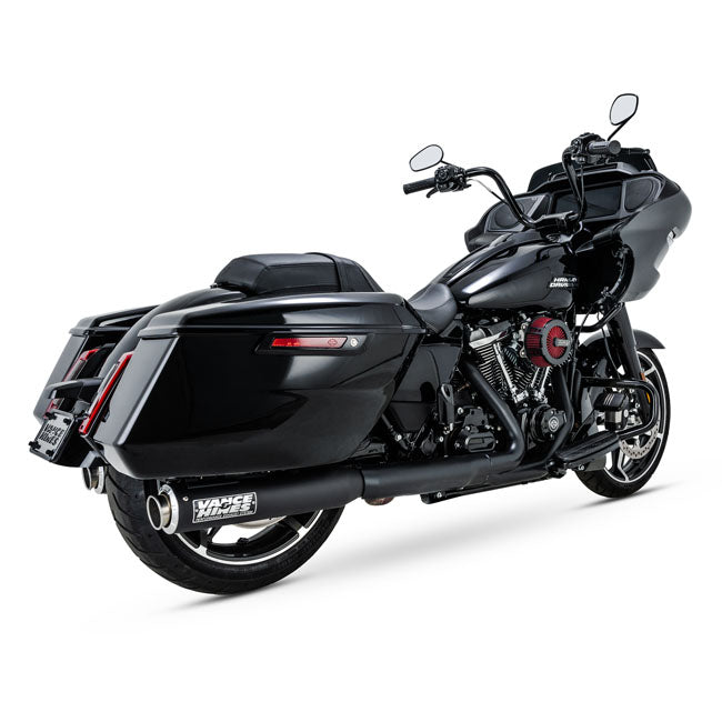 V&amp;H Supersport 400 Slip-On-Schalldämpfer in Schwarz für Harley Davidson