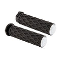 Arlen Ness Silver Diamond Lenkergriff-Set für Harley-Davidson