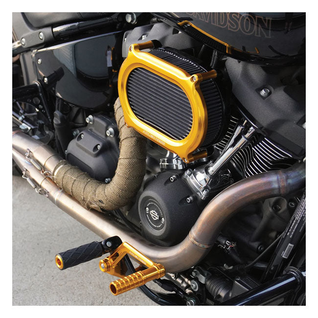Arlen Ness Gold Oval Stage II Luftfilter-Upgrade-Kit für Harley-Davidson