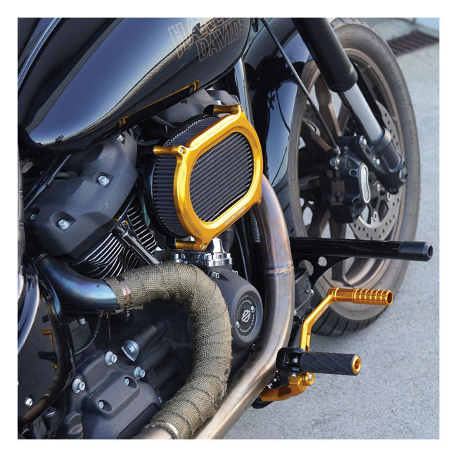 Arlen Ness Gold Oval Stage II Luftfilter-Upgrade-Kit für Harley-Davidson