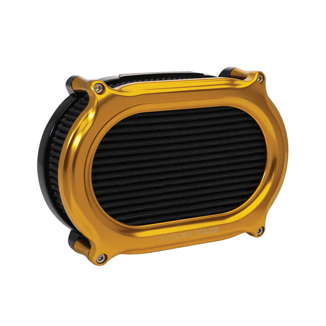 Arlen Ness Gold Oval Stage II Air Filter Upgrade Kit for Harley-Davidson