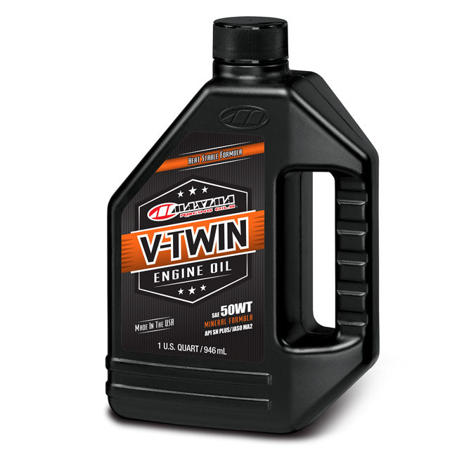 Maxima Racing Oils, V-Twin Mineral Motoröl 50W für Harley Davidson
