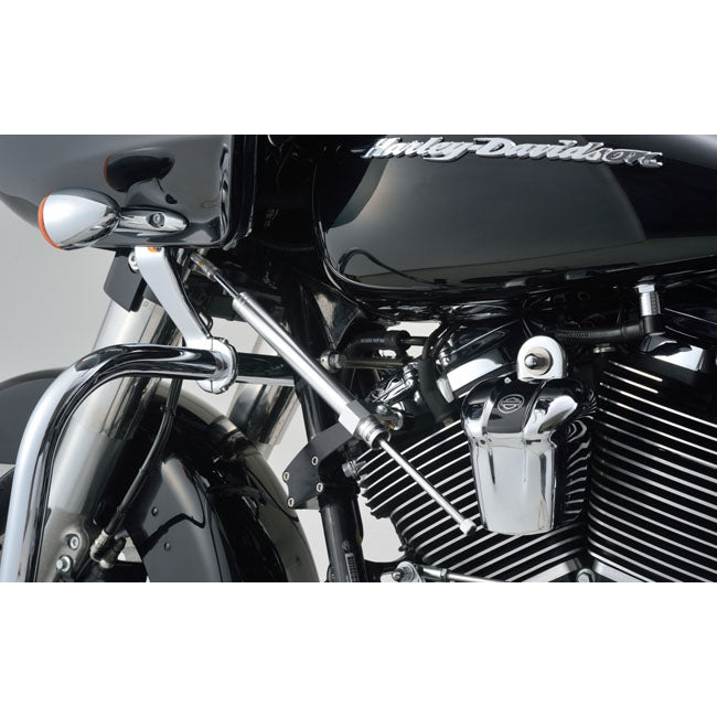 Daytona Silver Steering Damper Kit for Harley Davidson