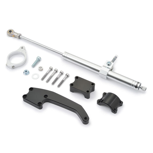 Daytona Silver Steering Damper Kit for Harley Davidson