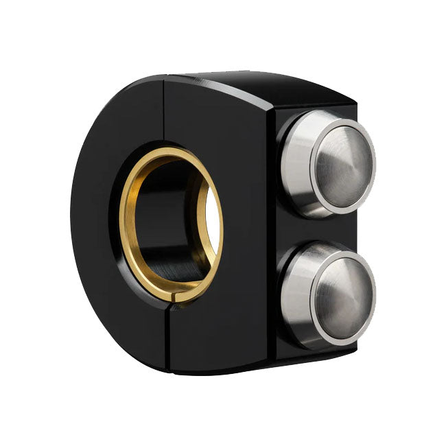 Motogadget, schwarzes 2-Tasten-Mo.Switch-Druckknopfgehäuse für Harley Davidson