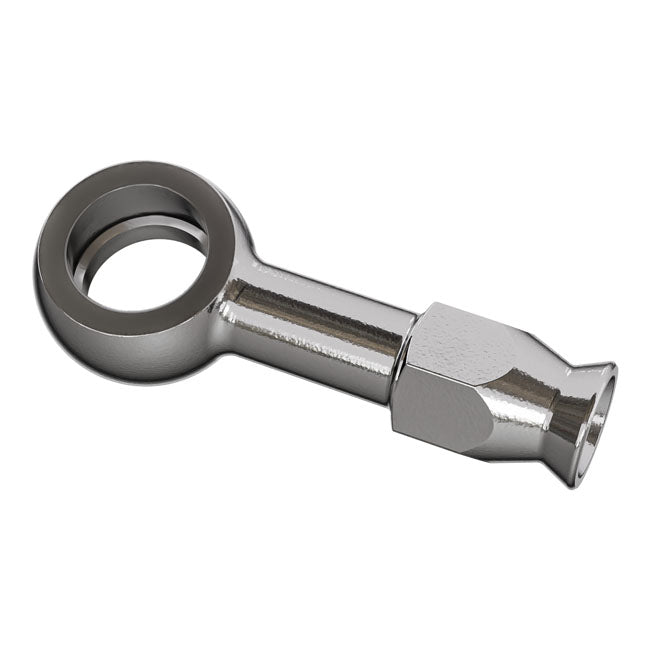 Goodridge 3/8"/M10 Stainless Steel Straight Banjo Fitting for Harley Davidson