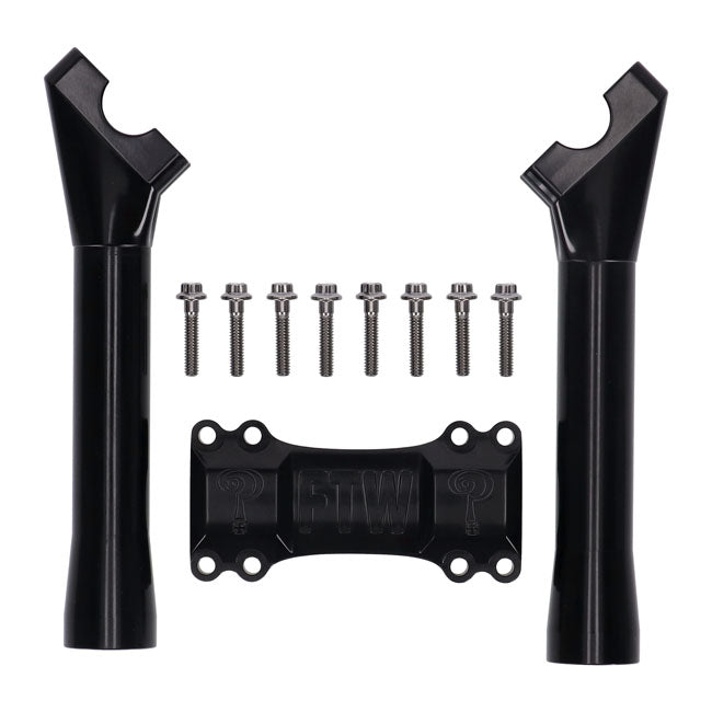 Indian Larry, 8" BK Brawler Riser Top Clamp Universal für Harley Davidson