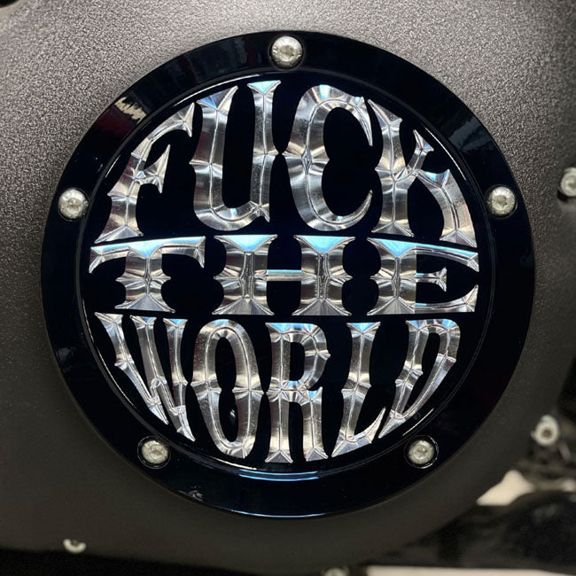 Indian Larry, "Fuck the World" Kupplungsdeckel für Harley-Davidson