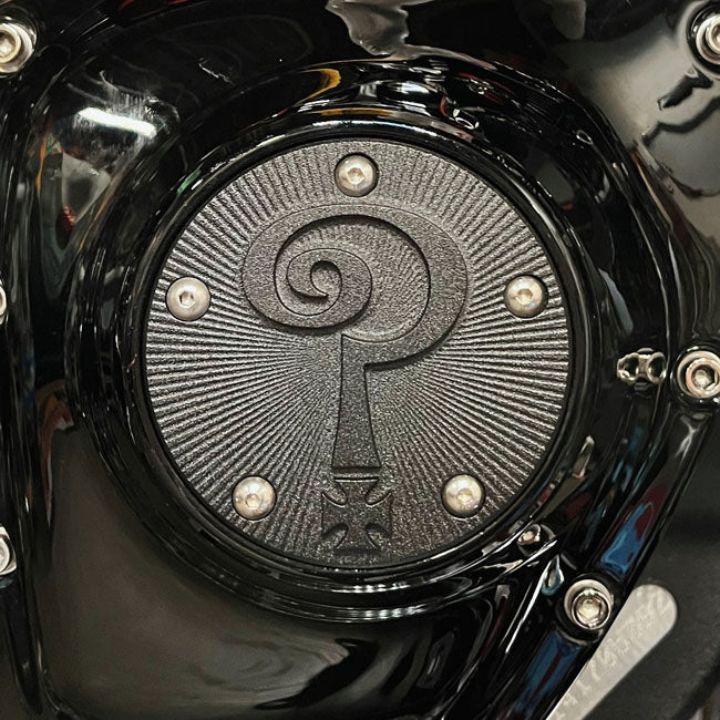 Indian Larry, 5-Loch-Fragezeichen-Steuerdeckel für Harley-Davidson