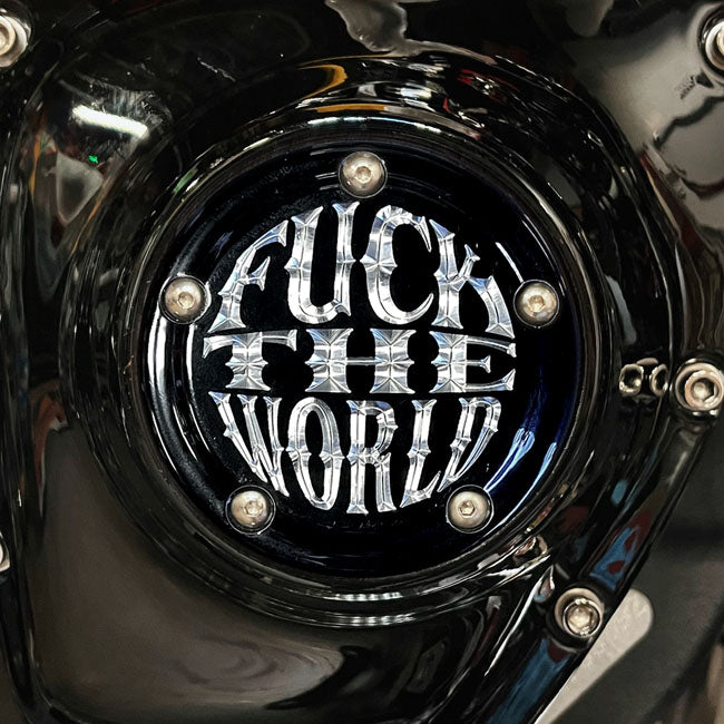 Indian Larry, 5-Loch-Steuerdeckel mit „FTW“-Logo für Harley-Davidson