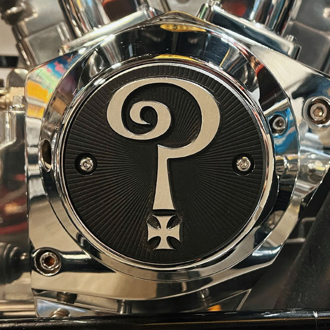 Indian Larry, 2-Loch "Fragezeichen" Steuerdeckel für Harley-Davidson