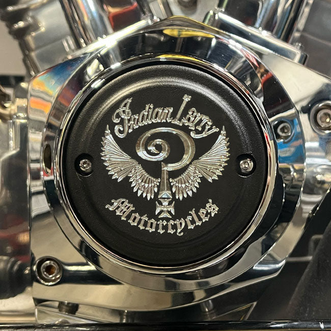 Indian Larry, 2-Loch "Fragezeichen" Steuerdeckel für Harley-Davidson