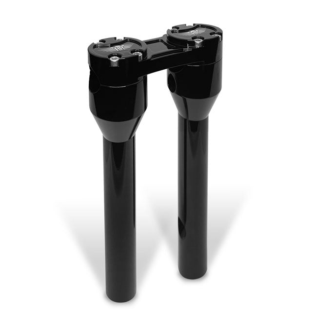 Heinzbikes, Torretas Rectas Estilo Club De 12" Negro/Negro Para Harley Davidson