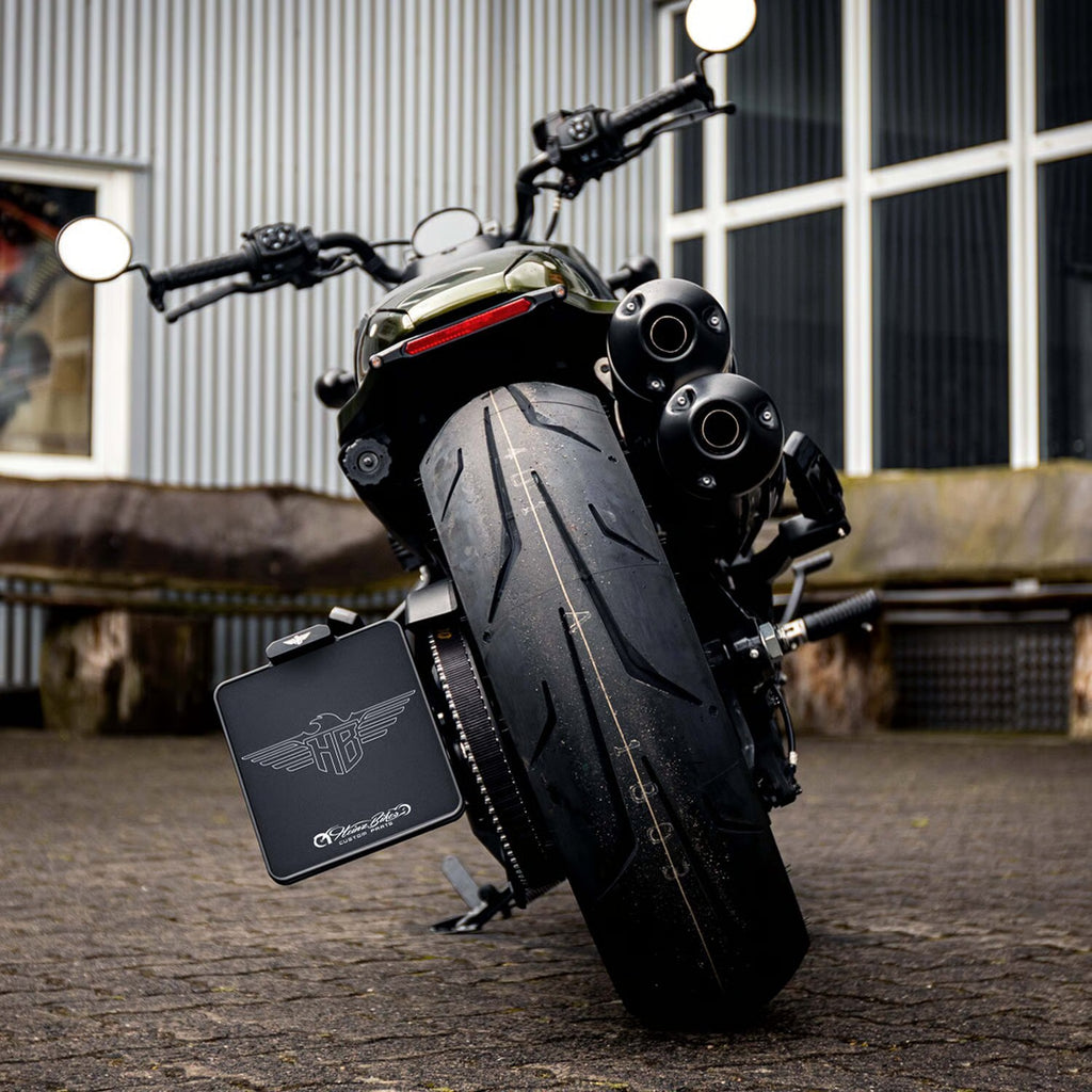 HeinzBikes, side mount license plate bracket. Black for Sportster S
