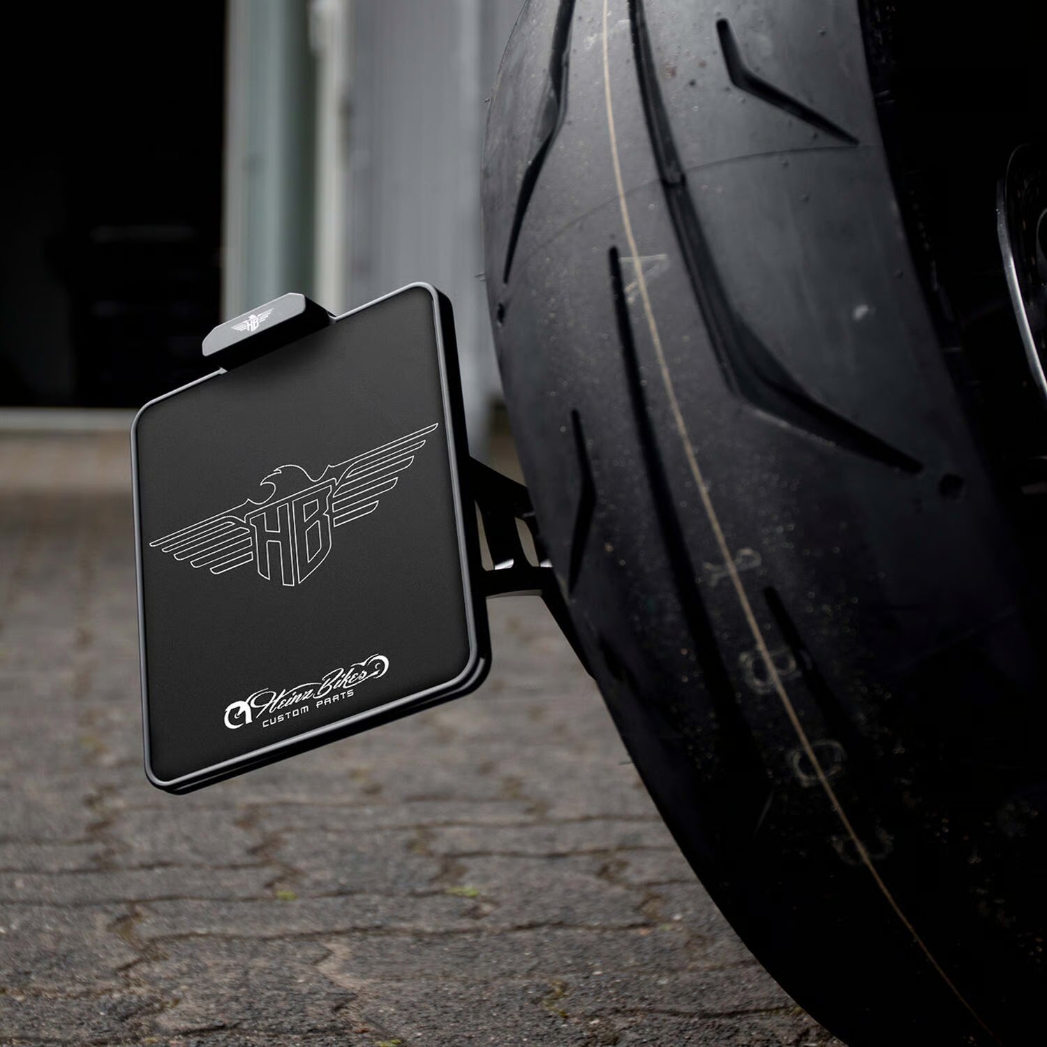 HeinzBikes, side mount license plate bracket. Black for Sportster S