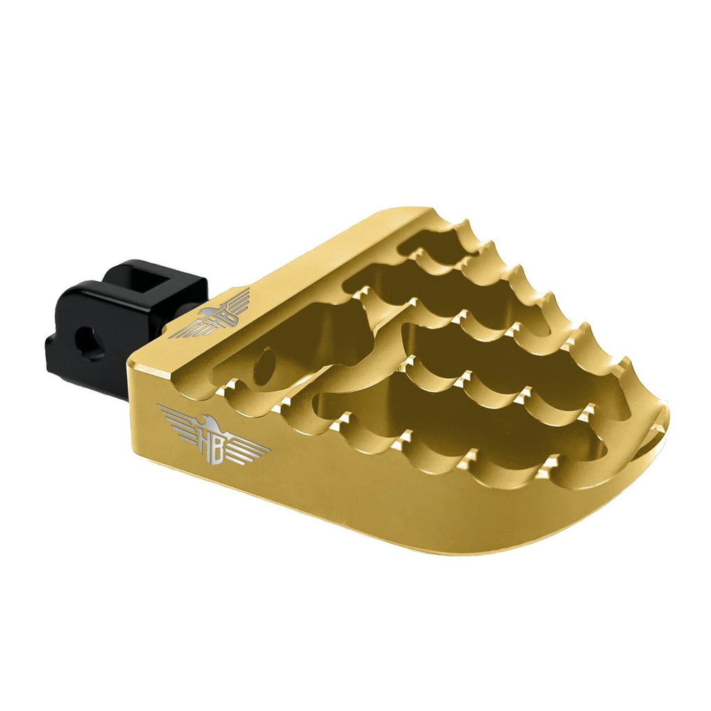 HeinzBikes, Hochleistungs-V2-Gold-Fußrasten für Harley Davidson